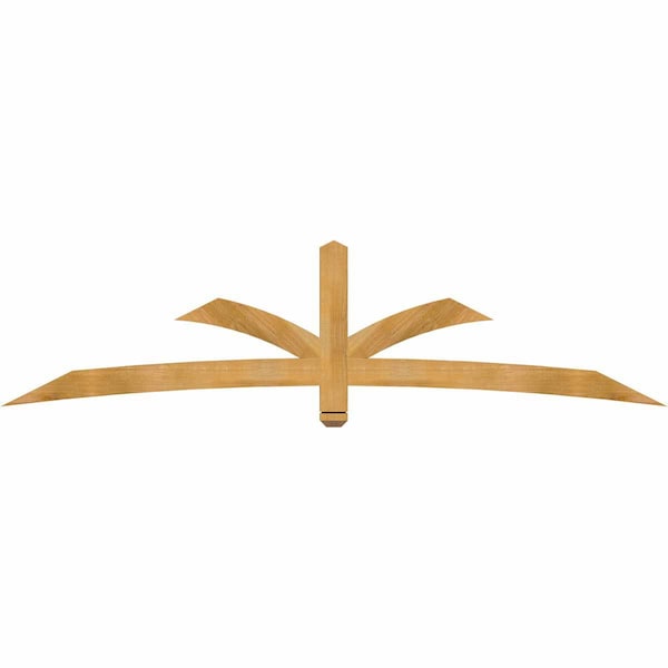 Ekena Millwork Davenport Rough Sawn Timber Gable Bracket, Western Red Cedar, 96"W x 24"H x 2"D x 4"F, 6/12 Pitch GBW096X24X0204DAV00RWR - main